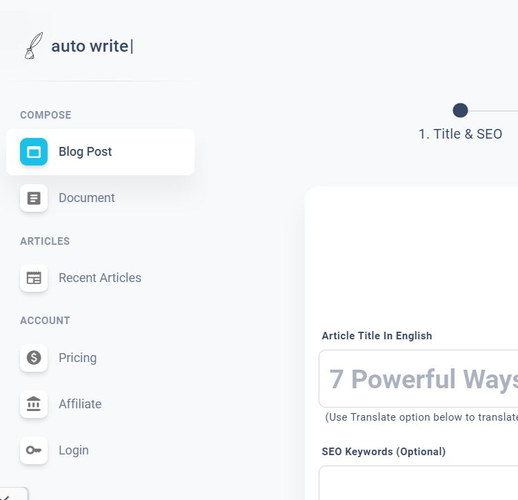 AutoWrite App